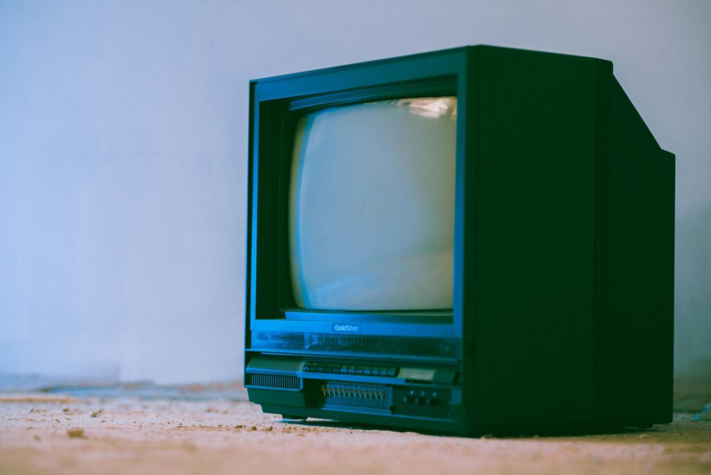Czarny Telewizor Crt Wyłączony